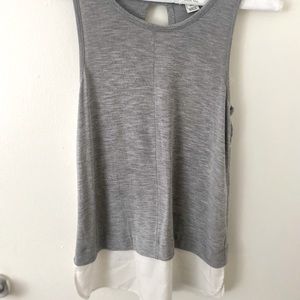 XS - SATIN TRIM J. CREW BLOUSE TANK TOP!
